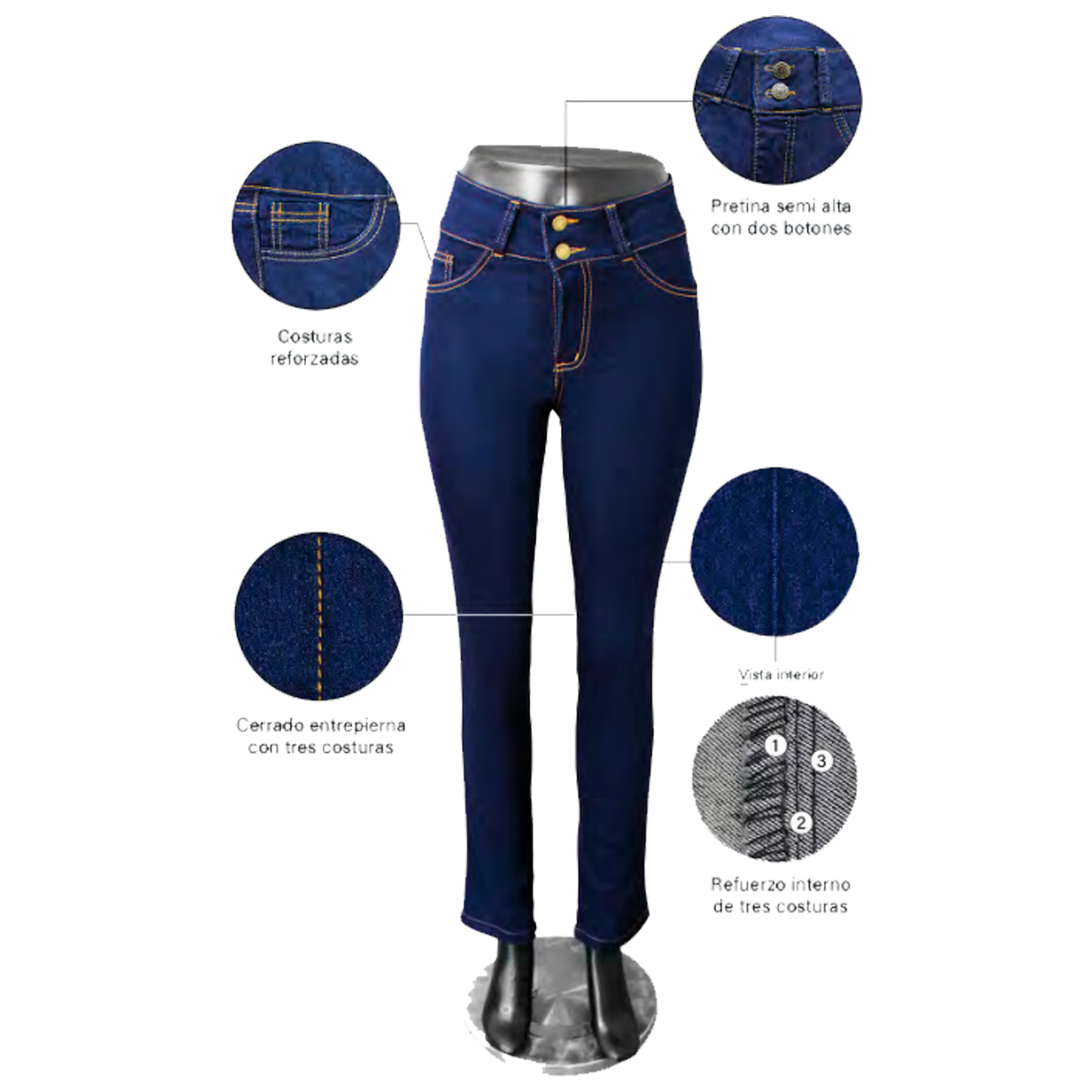 Pantalón en Jean Strech - Dama