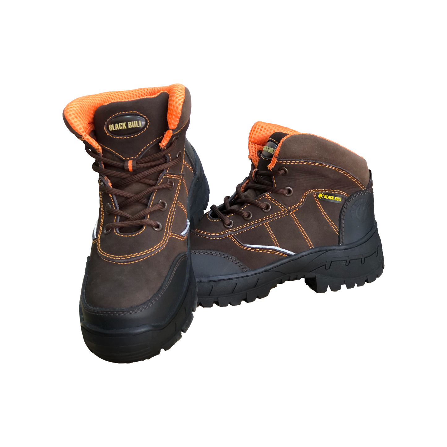 BOTA INGENIERO |BLACK TRES LINEAS | CAFÉ/NARANJA | REF.: 9050