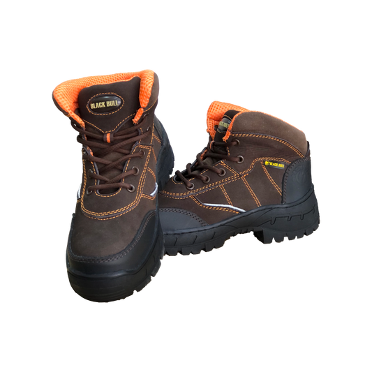 BOTA INGENIERO |BLACK TRES LINEAS | CAFÉ/NARANJA | REF.: 9050